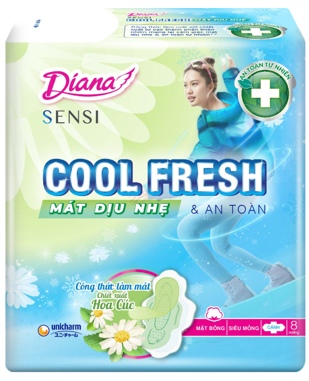 Diana SENSI Cool Fresh Mát Dịu siêu mỏng cánh